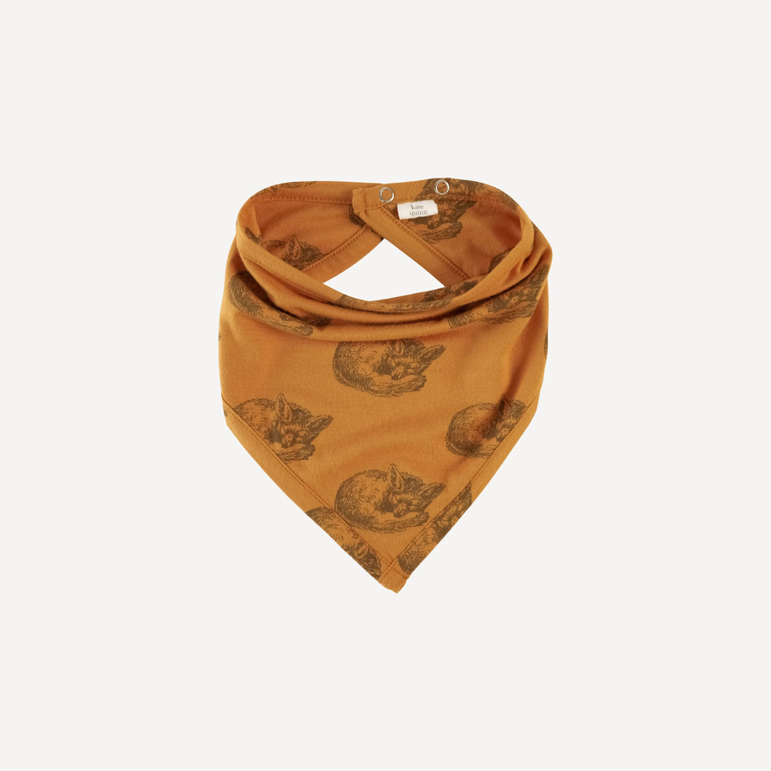bandana bib | teak sleeping fox | lenzing modal