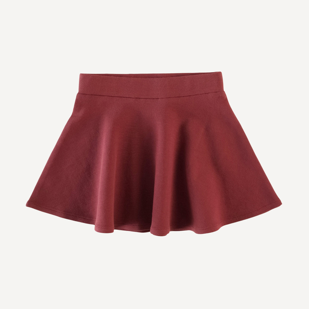 circle skirt | bordeaux | organic cotton interlock
