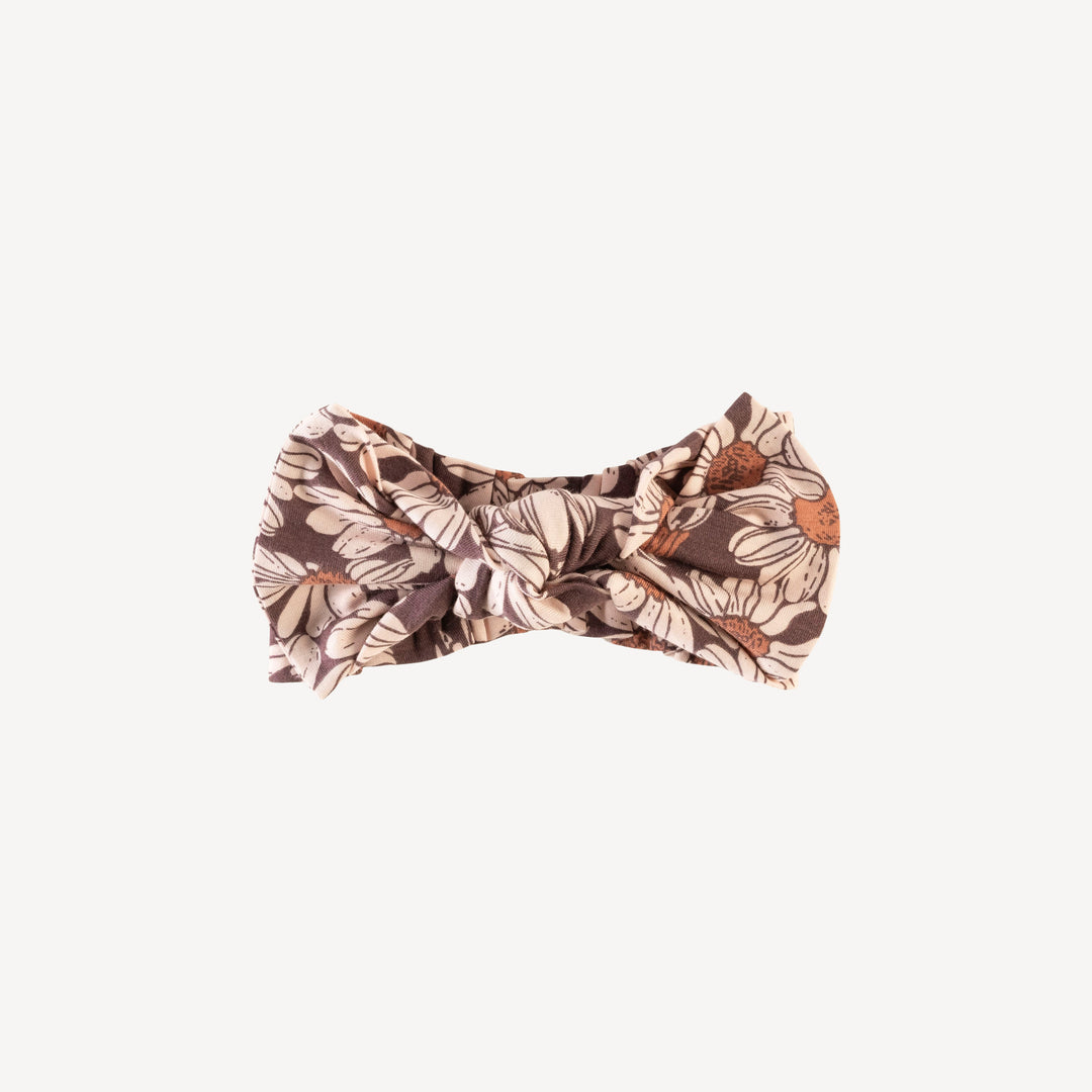 elastic bow headband | huckleberry northwest daisy | lenzing modal