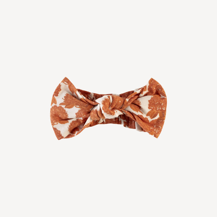 elastic bow headband | orange rhodie | lenzing modal
