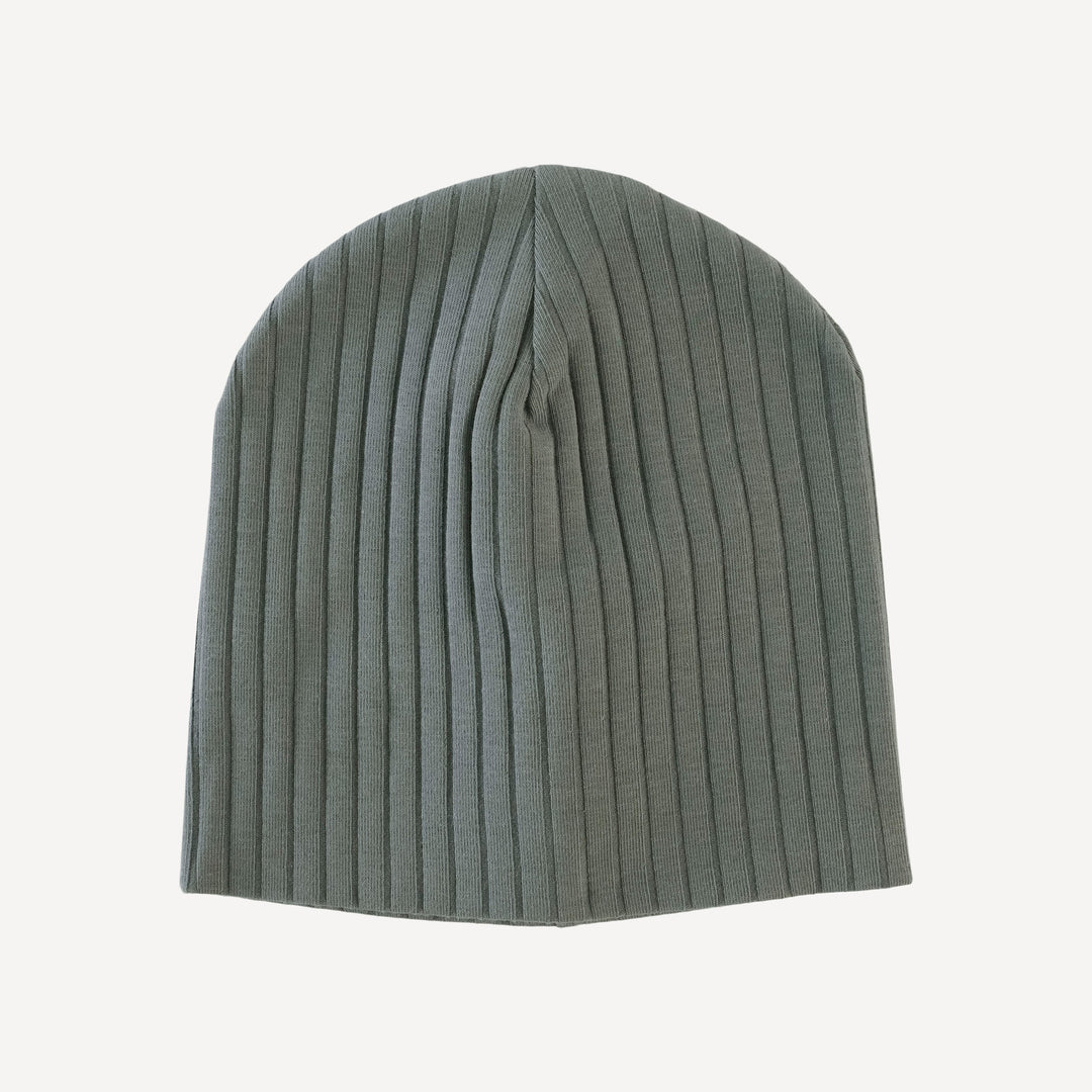 slouchy beanie | dark sage | classic rib