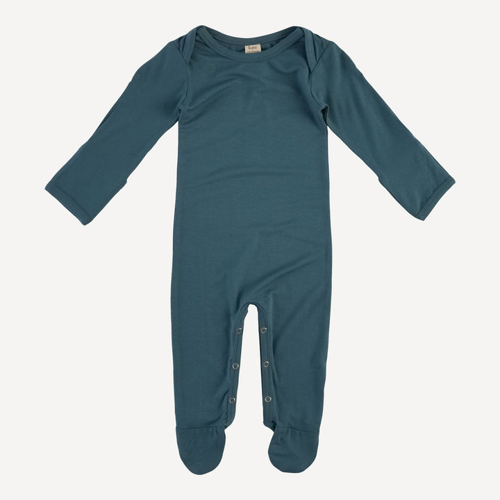 long sleeve lap neck footie | tapestry | bamboo