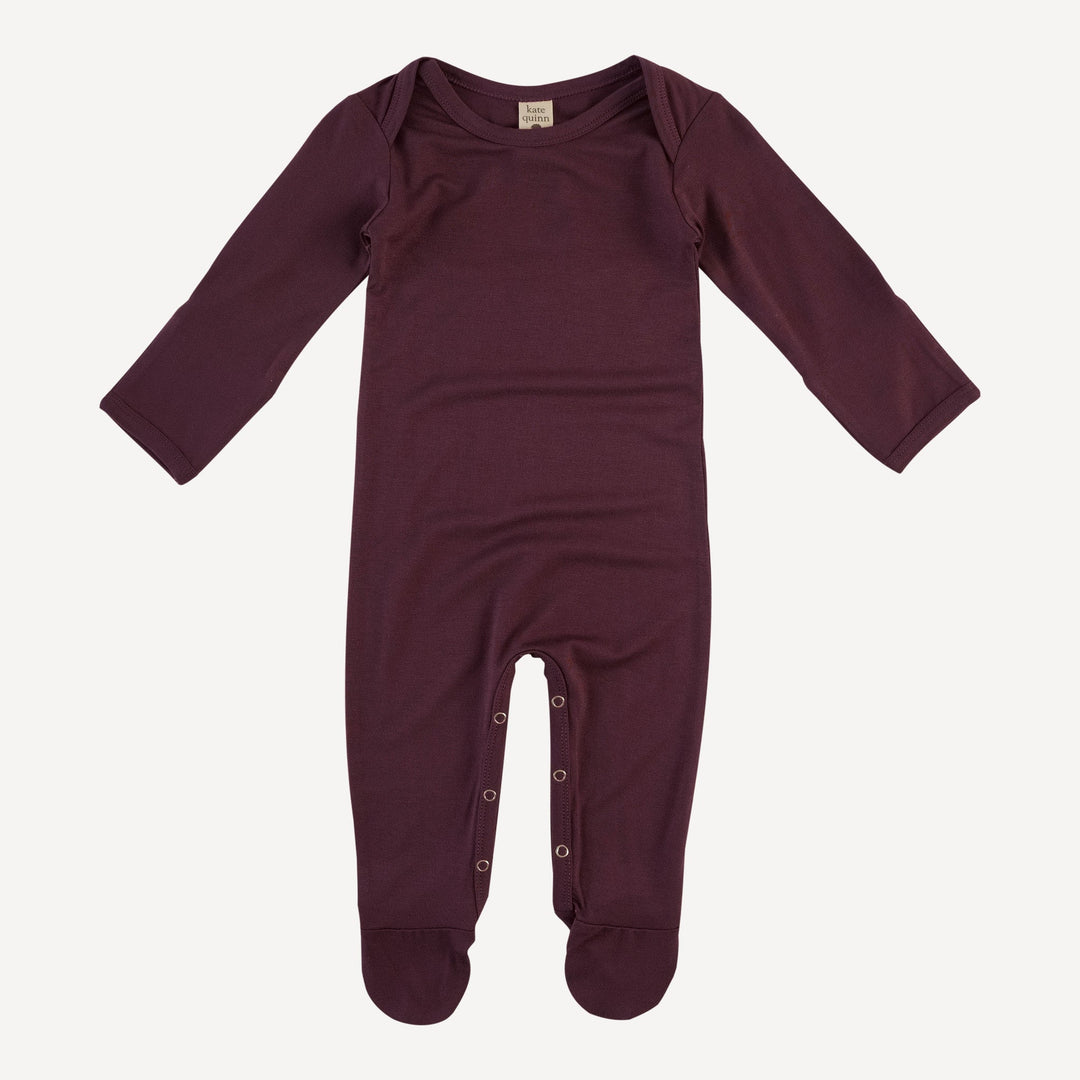 long sleeve lap neck footie | huckleberry | bamboo