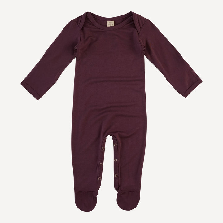 long sleeve lap neck footie | huckleberry | bamboo
