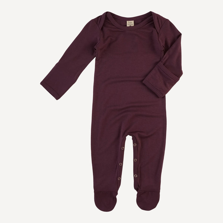 long sleeve lap neck footie | huckleberry | bamboo
