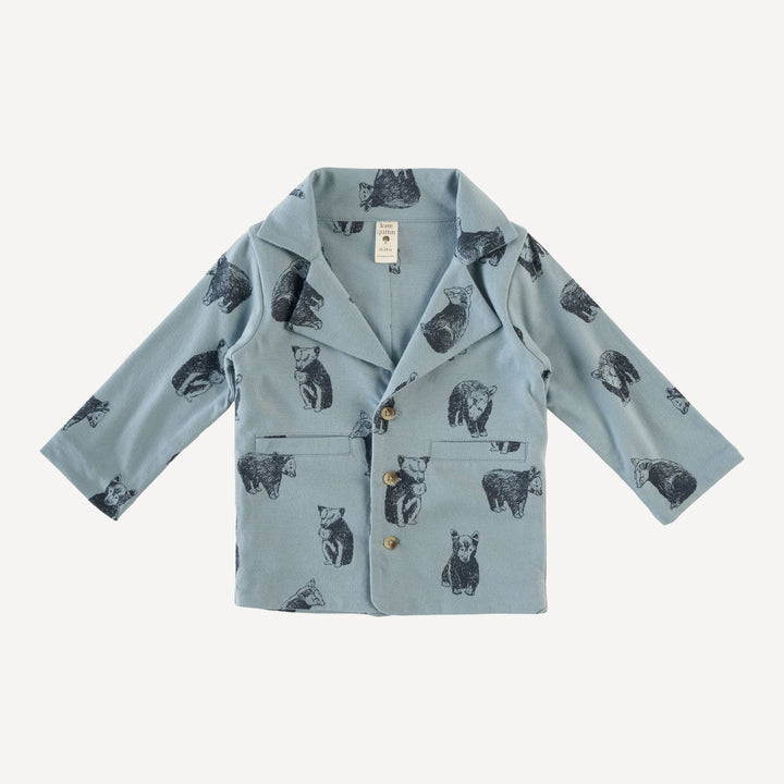 suit jacket | blue bear cubs | organic cotton