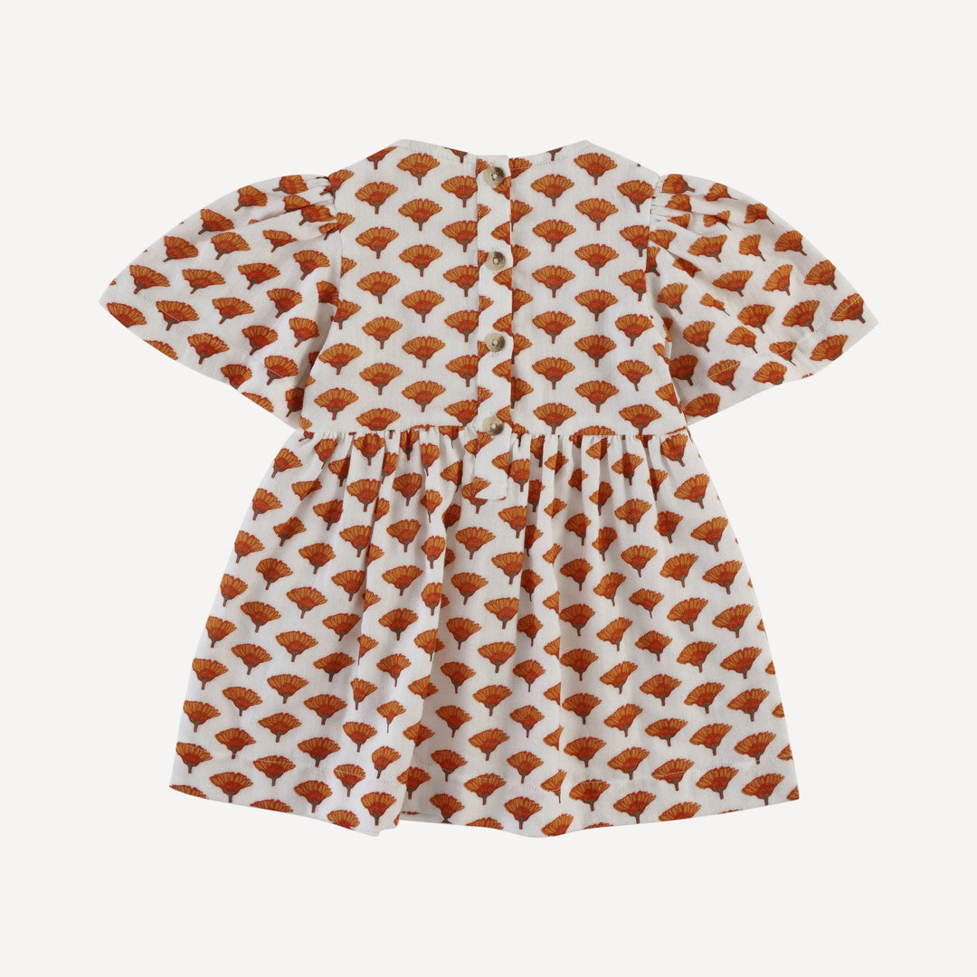 bell sleeve dress | small marigold | organic cotton gauze