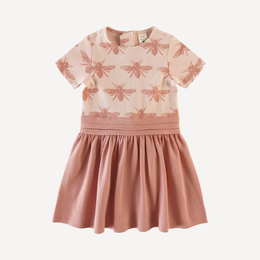 short sleeve classic ballet dress | rose bee | organic cotton interlock