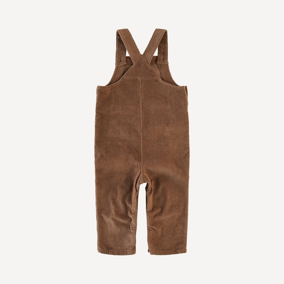 patch pocket overall | shiitake | organic stretchy cord