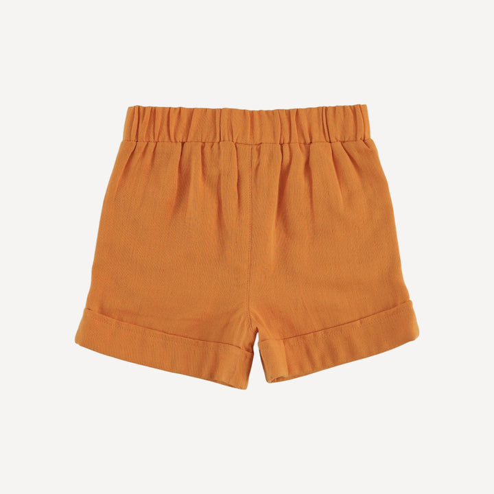 cuffed pocket short | topaz | organic cotton gauze