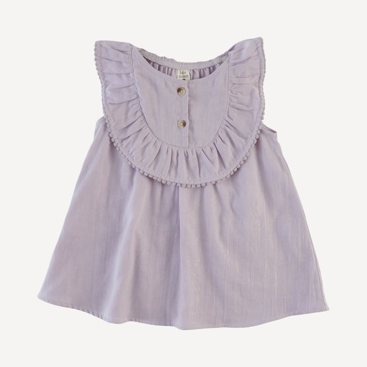 sleeveless button yoke dress + bloomer set | iris | organic cotton gauze