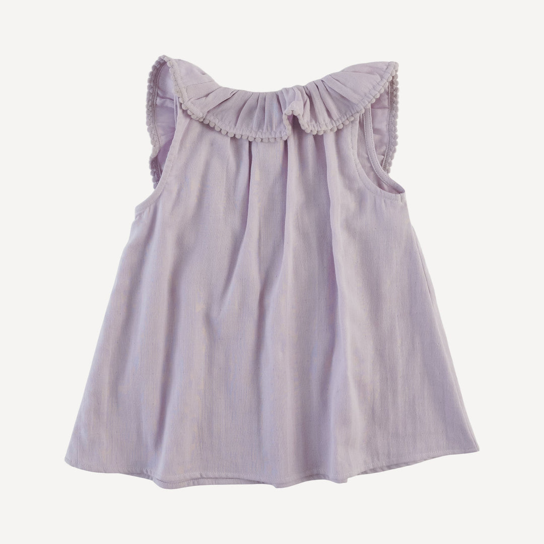sleeveless button yoke dress + bloomer set | iris | organic cotton gauze