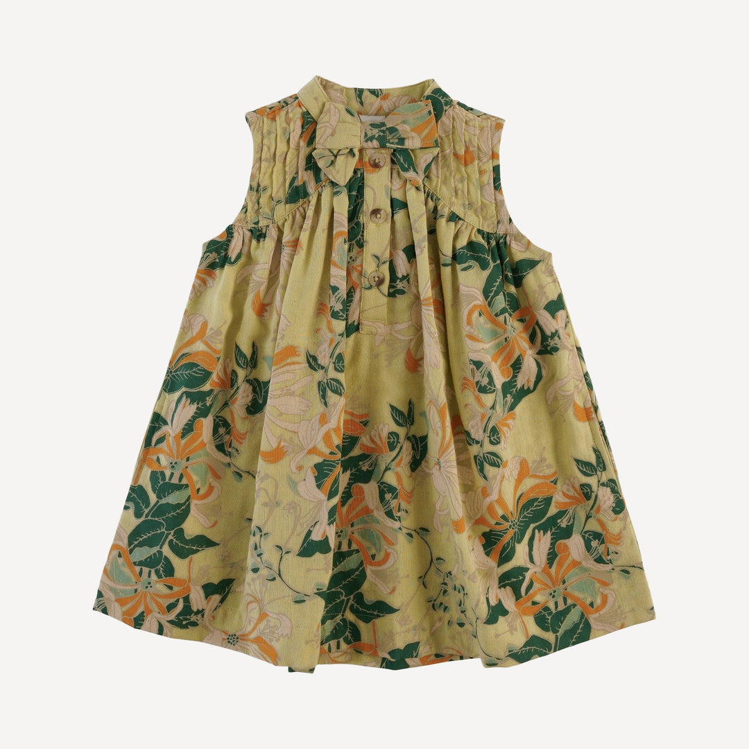 sleeveless library dress | honeysuckle | organic cotton gauze