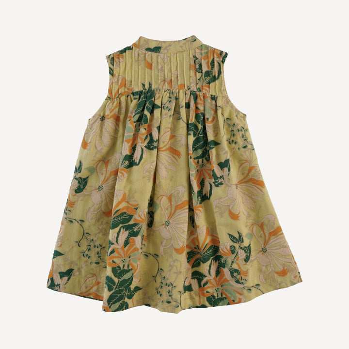 sleeveless library dress | honeysuckle | organic cotton gauze
