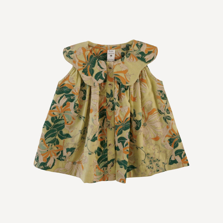 olive top | honeysuckle | organic cotton gauze