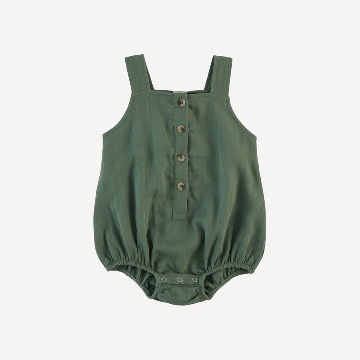 sleeveless button sun bubble | spruce | organic cotton gauze