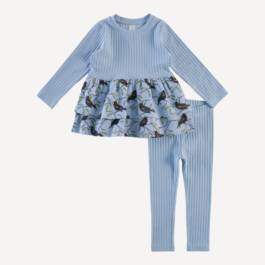 zoe legging set | red-winged blackbird | organic cotton