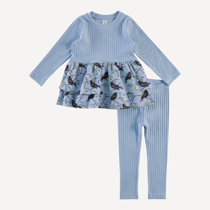 zoe legging set | red-winged blackbird | organic cotton