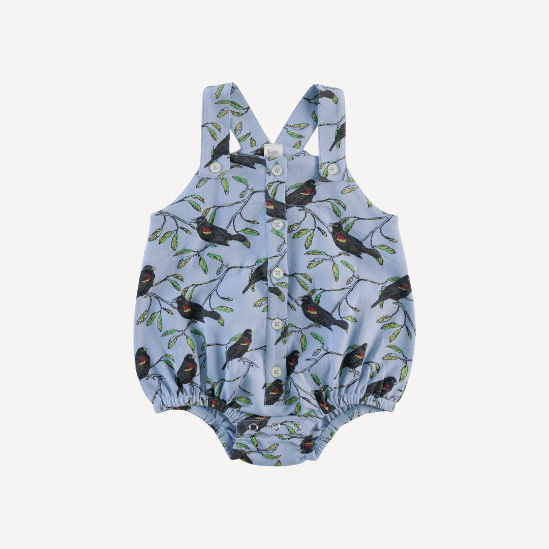 country button bubble | red-winged blackbird | organic cotton interlock
