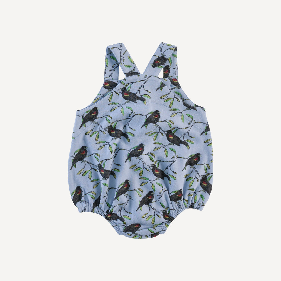 country button bubble | red-winged blackbird | organic cotton interlock