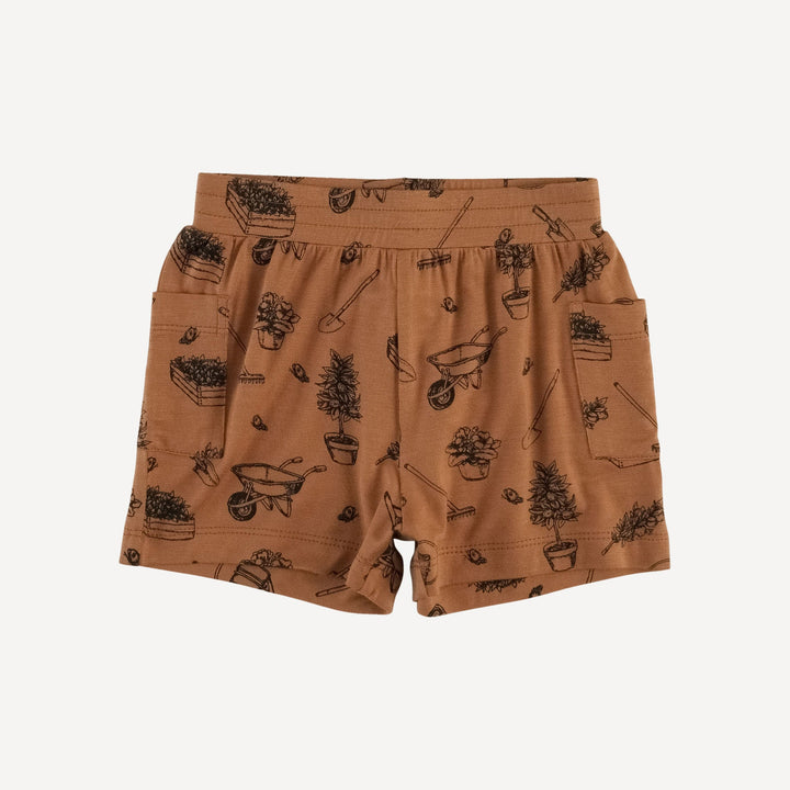 patch pocket short | gardening | bamboo