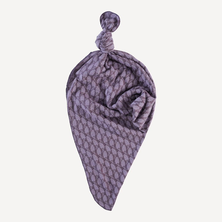 single layer blanket | purple woodland paisley | organic cotton interlock