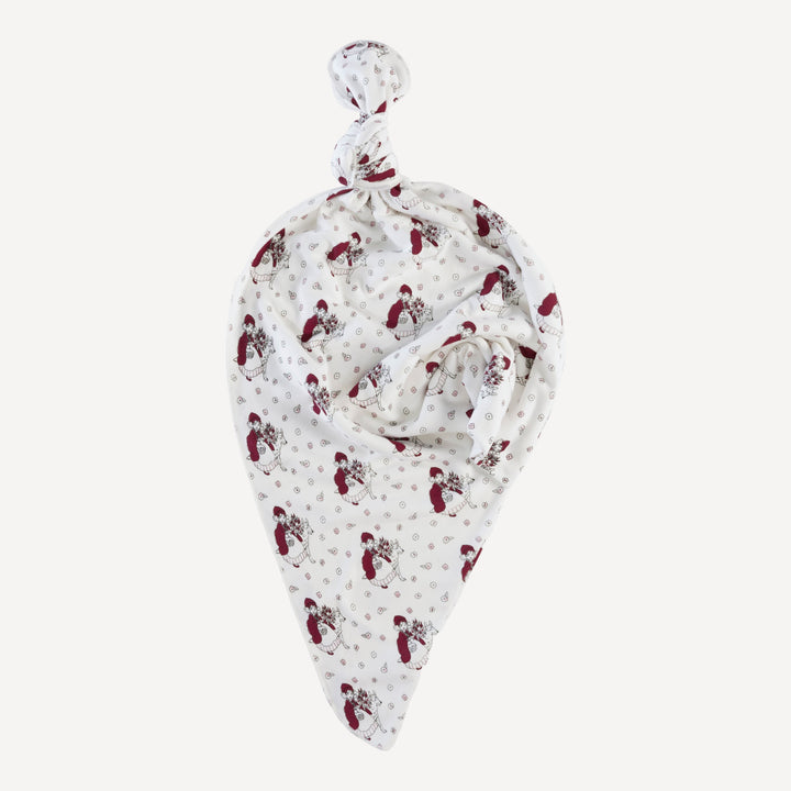 single layer blanket | little red | organic cotton interlock