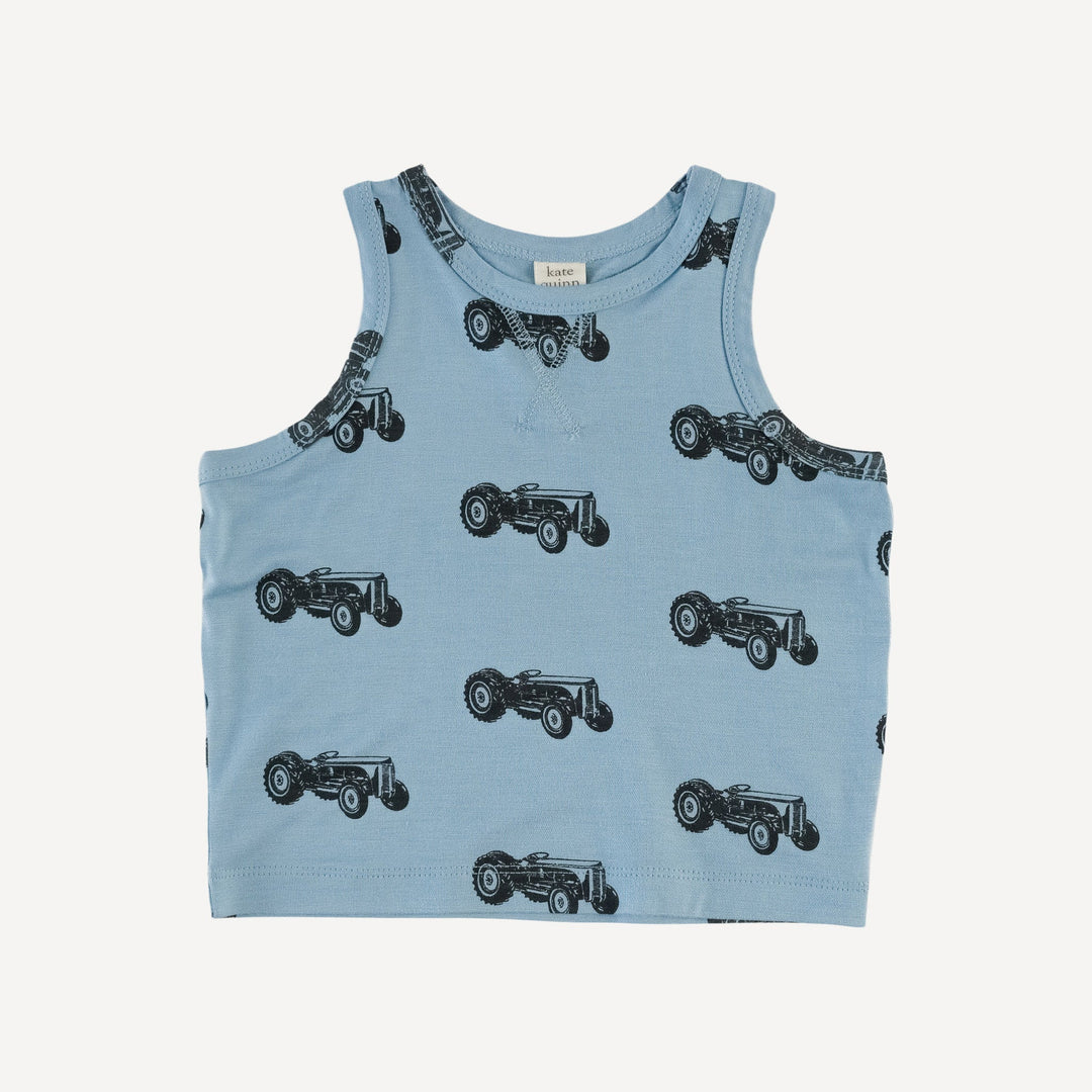 topstitch tank + relaxed short set | tractor | bamboo