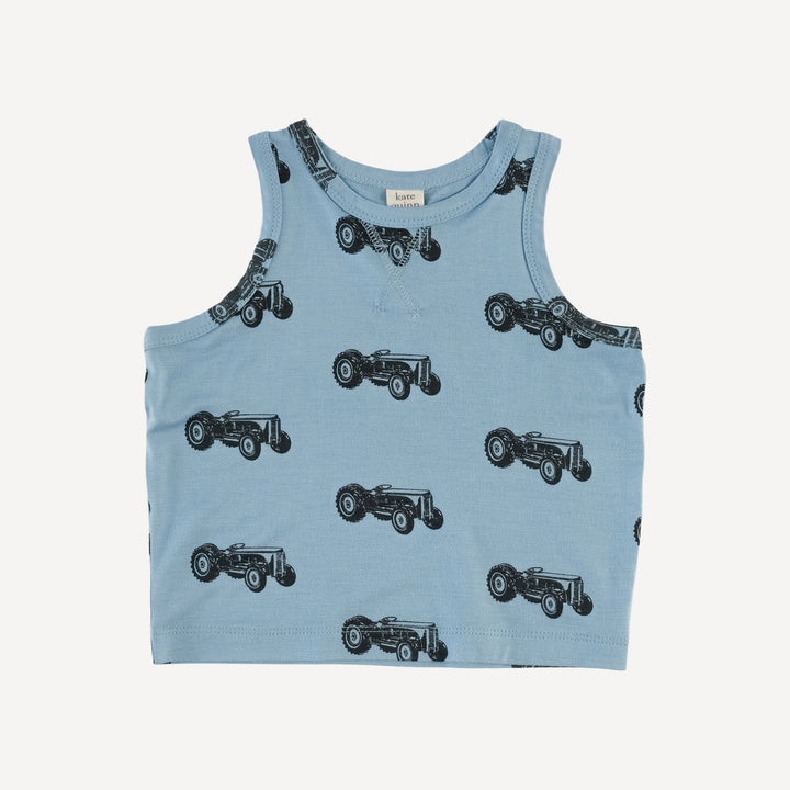 topstitch tank + relaxed short set | tractor | bamboo