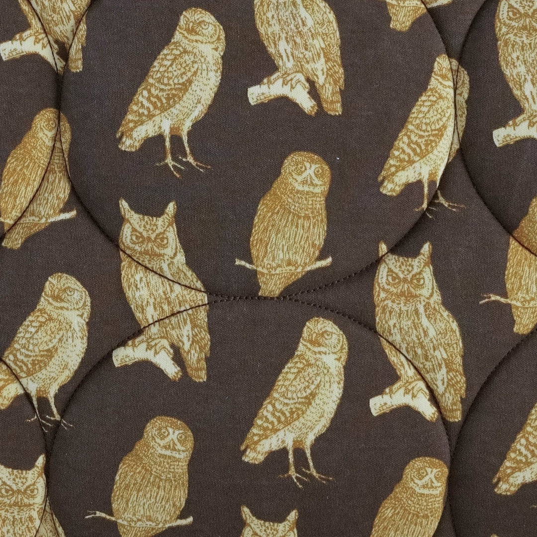 classic circle quilt | owl friends | organic cotton interlock
