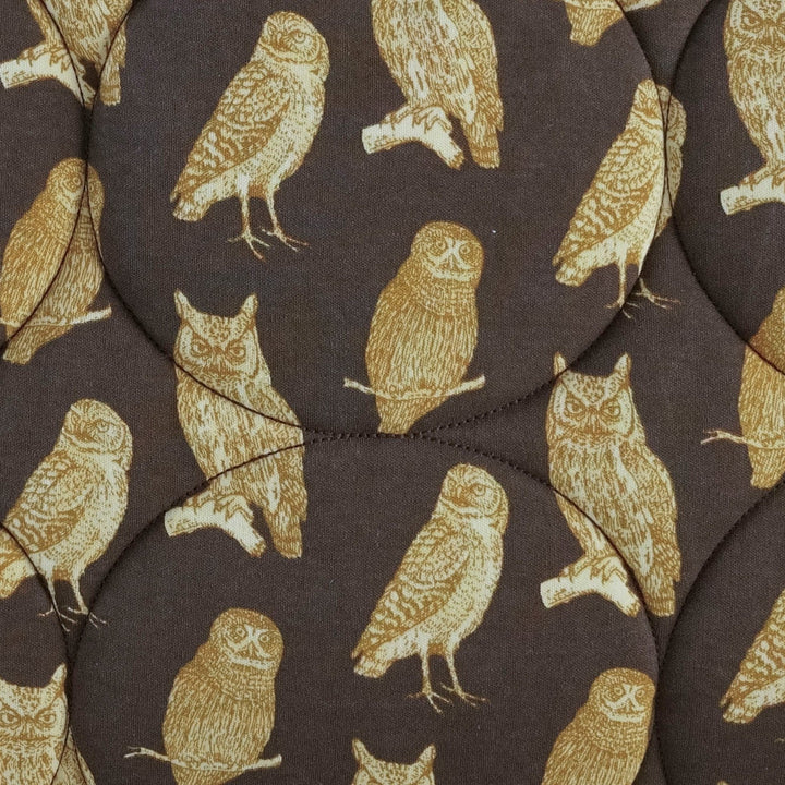 classic circle quilt | owl friends | organic cotton interlock