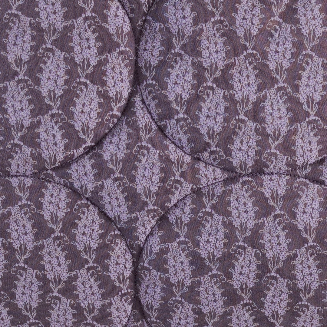 classic circle quilt | purple woodland paisley | organic cotton interlock