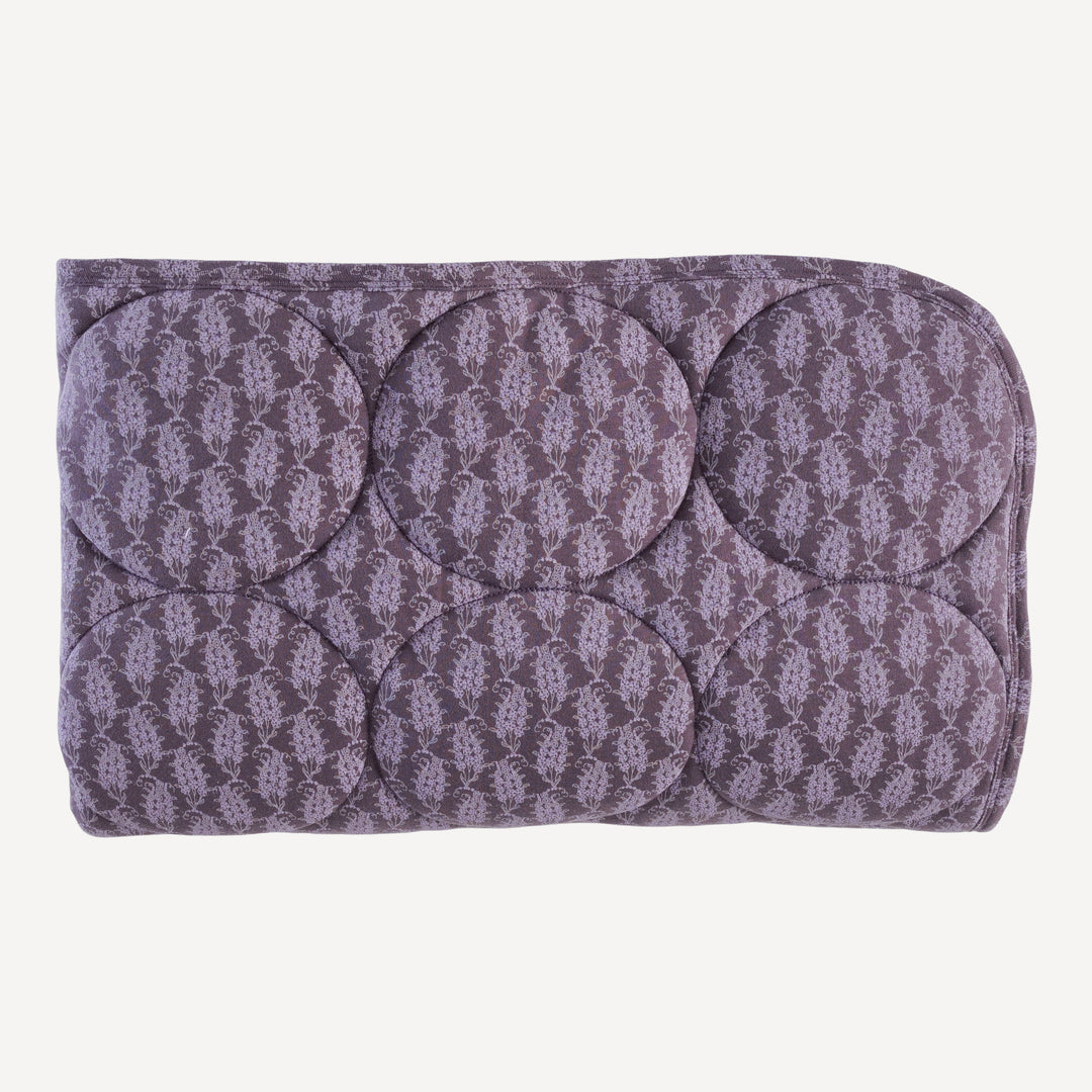 classic circle quilt | purple woodland paisley | organic cotton interlock