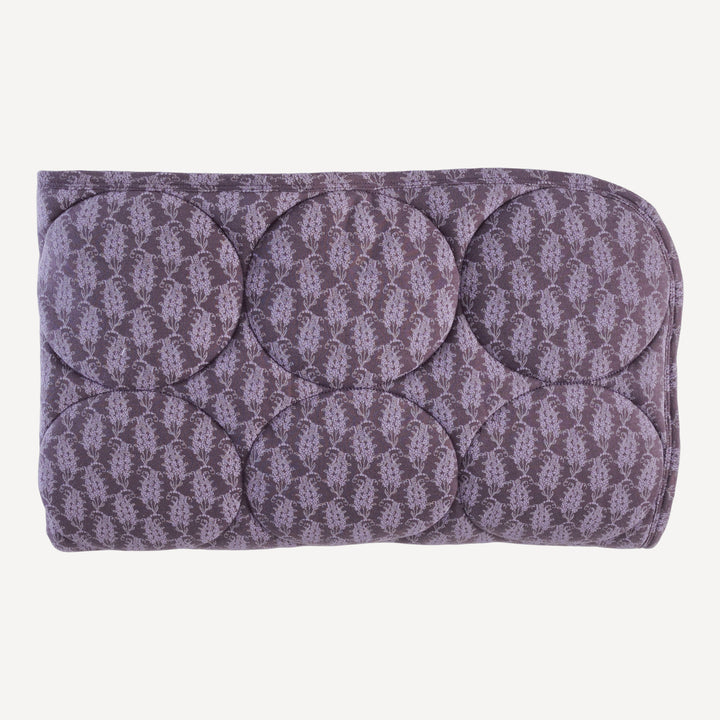 classic circle quilt | purple woodland paisley | organic cotton interlock