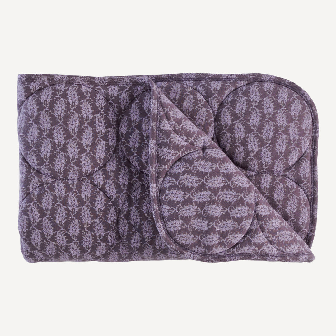 classic circle quilt | purple woodland paisley | organic cotton interlock