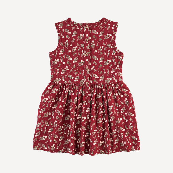 sleeveless belted dress | garden tiny chamomile | bamboo
