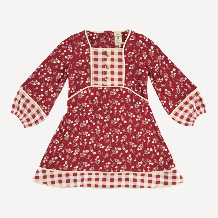 long sleeve boho dress | garden tiny chamomile | bamboo