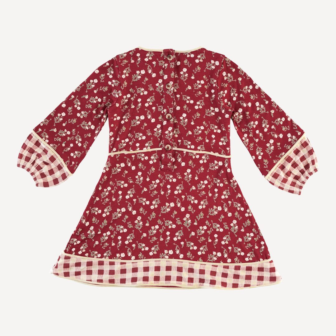 long sleeve boho dress | garden tiny chamomile | bamboo
