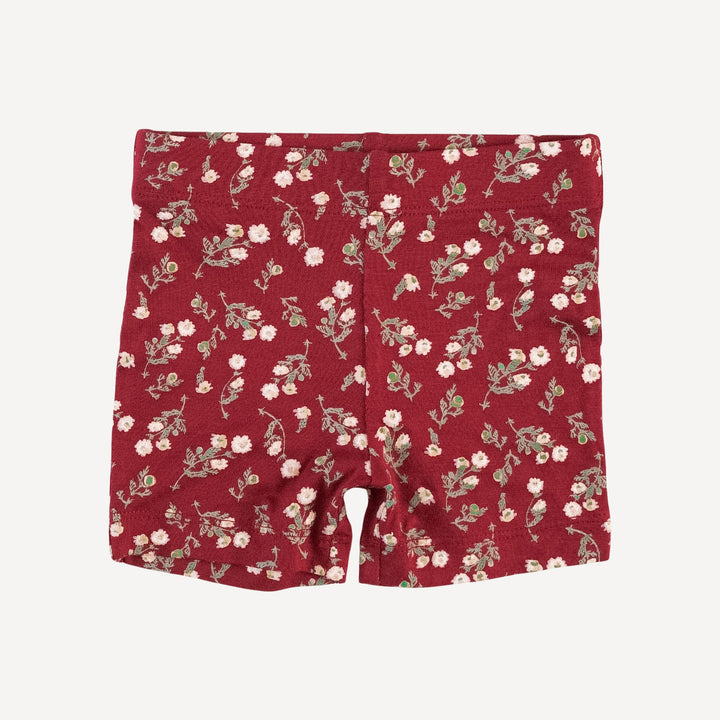 spaghetti strap smocked top + bike short set | garden tiny chamomile | bamboo