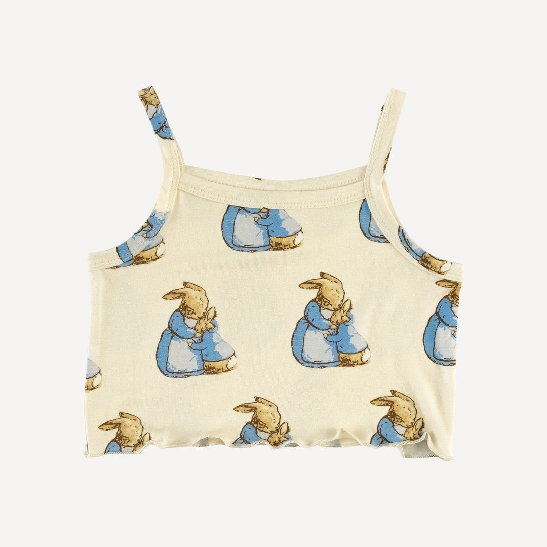 lettuce spaghetti tank + bloomer set | peter rabbit + mom | bamboo