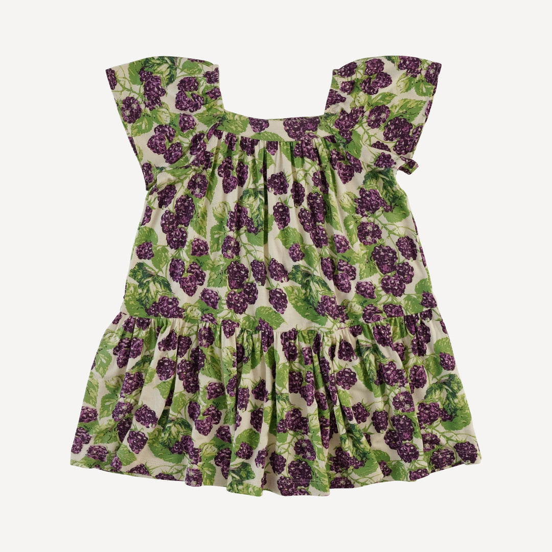 square neck flutter sleeve dress | blackberry bush | bamboo