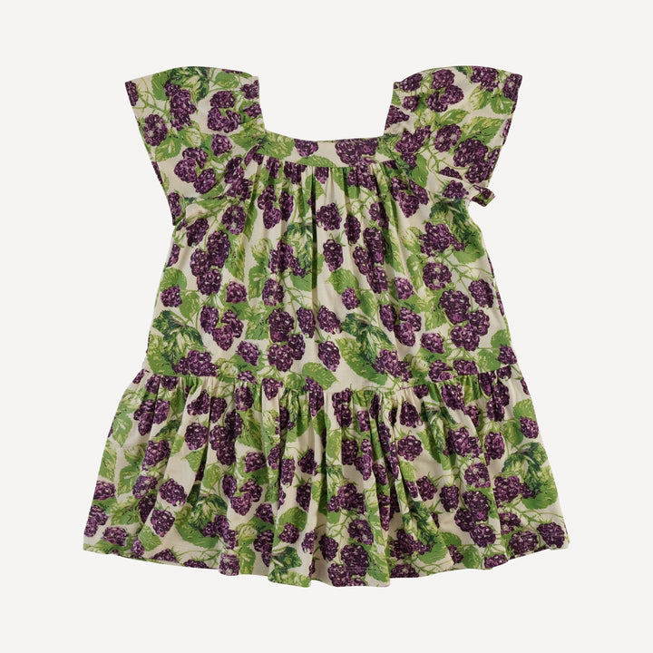 square neck flutter sleeve dress | blackberry bush | bamboo
