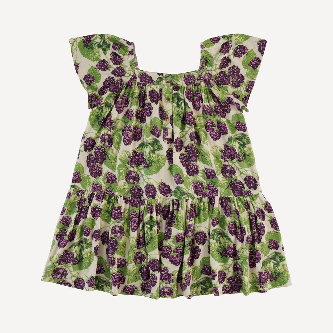 square neck flutter sleeve dress | blackberry bush | bamboo