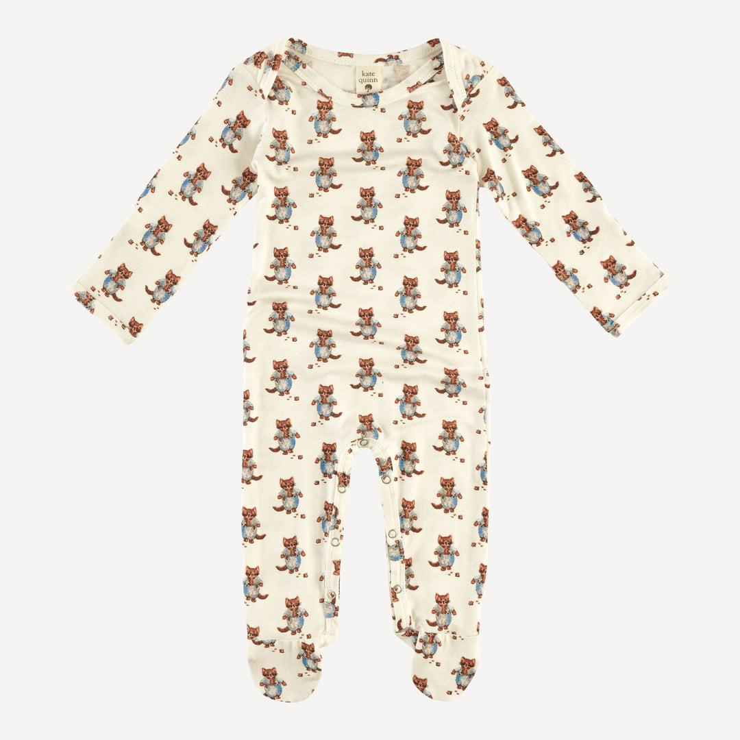 long sleeve lap neck footie | tom kitten | bamboo