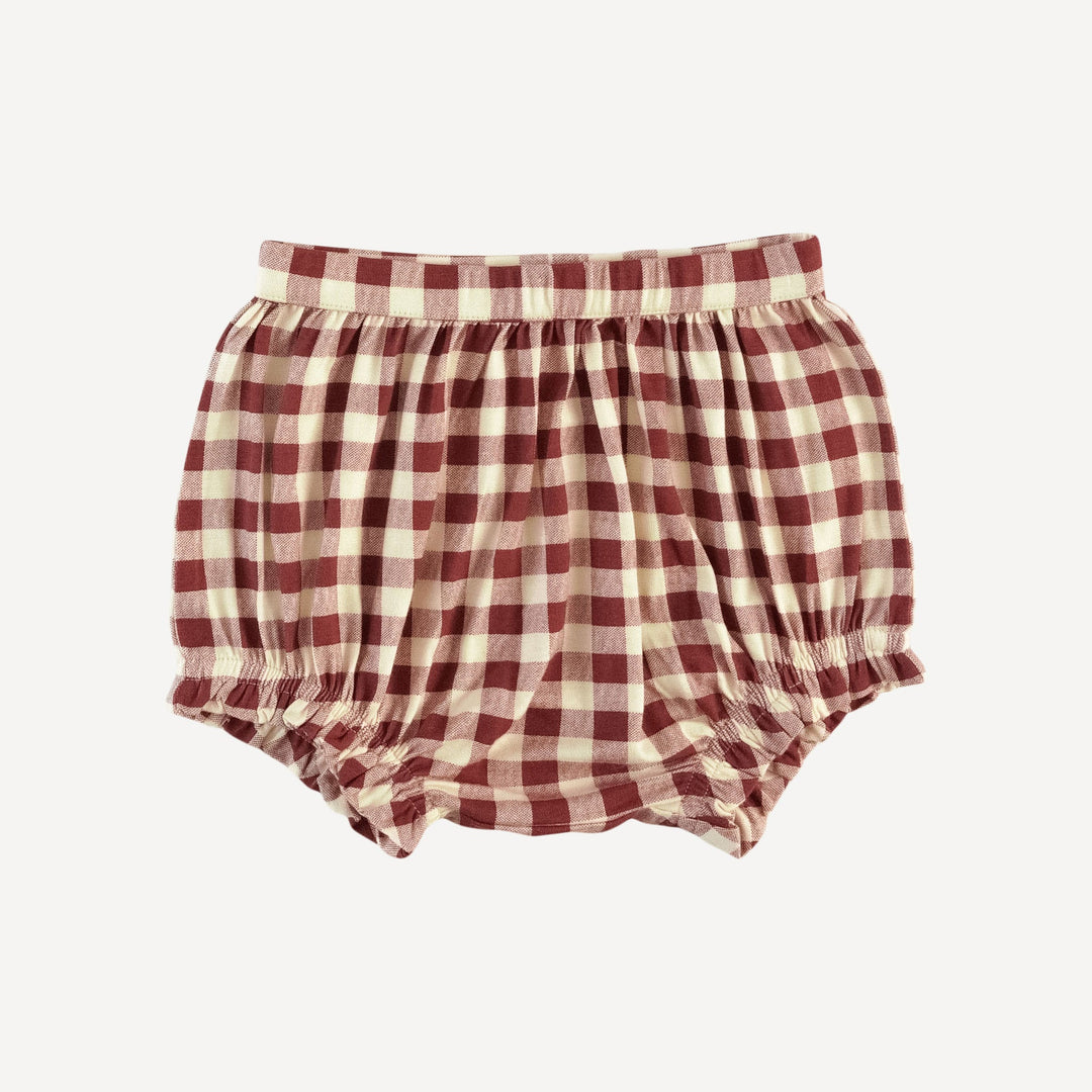 lettuce spaghetti tank + bloomer set | berry gingham | bamboo