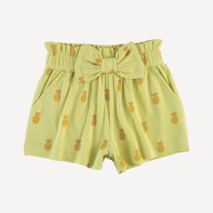 paper bag short | tiny pineapple | modal skinny rib