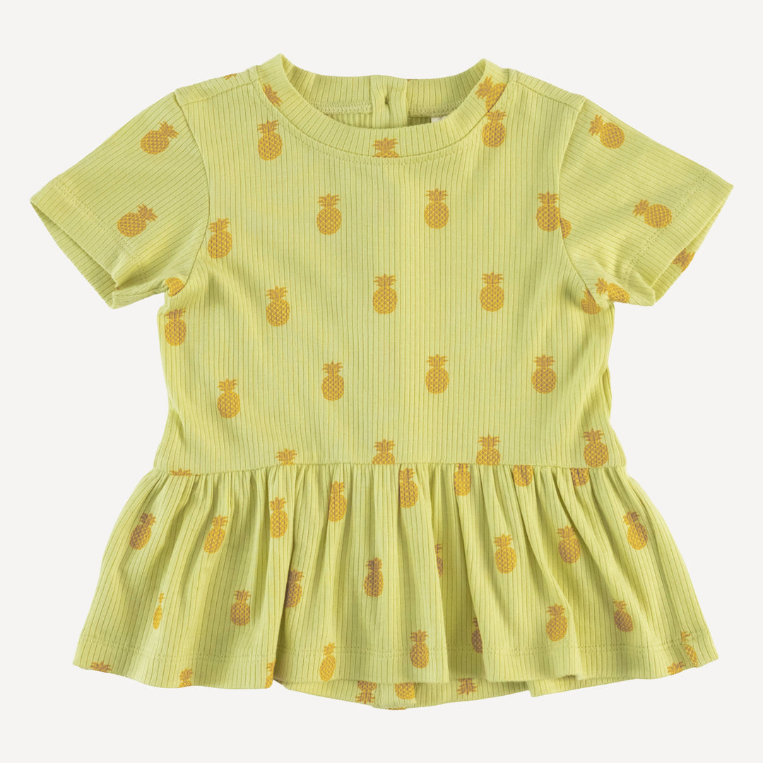 short sleeve kate top | tiny pineapple | modal skinny rib