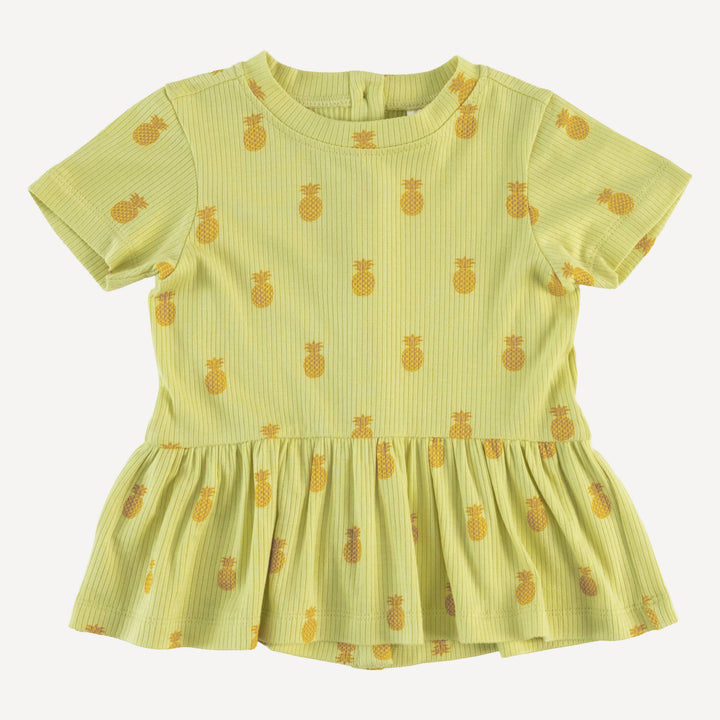 short sleeve kate top | tiny pineapple | modal skinny rib