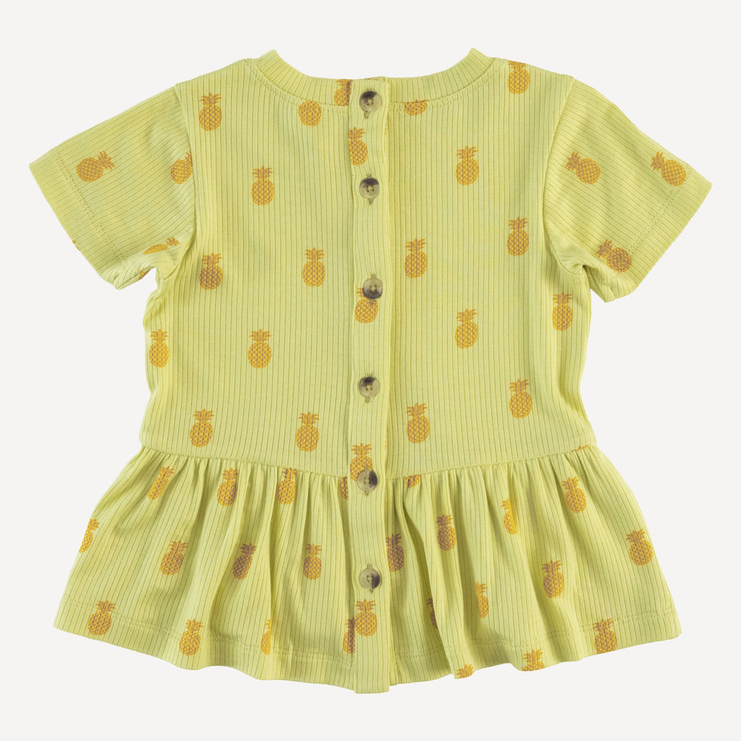short sleeve kate top | tiny pineapple | modal skinny rib