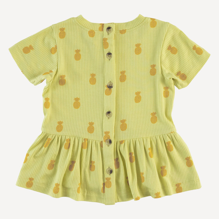 short sleeve kate top | tiny pineapple | modal skinny rib